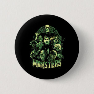 Vintag Funny Monster Mash Frankenstein Horror Mov Button