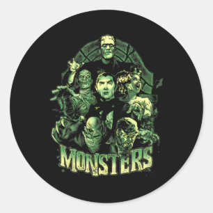 Vintag Funny Monster Mash Frankenstein Horror Mov Runder Aufkleber