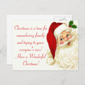 Vintag Funny Santa Claus Postkarte (Vorne/Hinten)