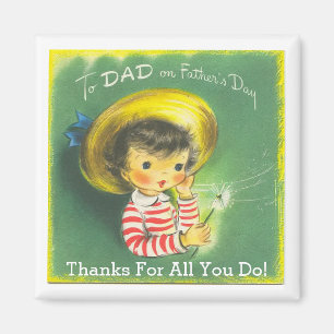 Vintag für den Vater Magnet