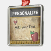 Vintag für Lehrer anpassen Ornament Aus Metall (Links)