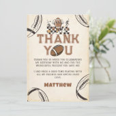 Vintag Fußball Geburtstag Danke Karte (Stehend Vorderseite)