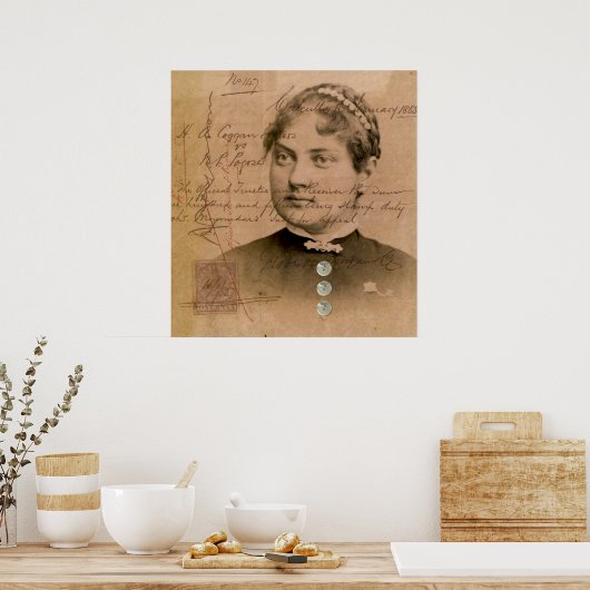 Vintag Gal Poster (Küche)