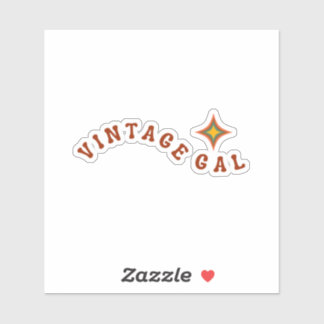 Vintag Gal Retro Vinyl Sticker
