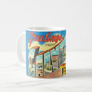 Vintag Galveston Greetings Kaffeetasse