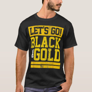 Vintag Game Day Go Black & Gold Team Favori T-Shirt