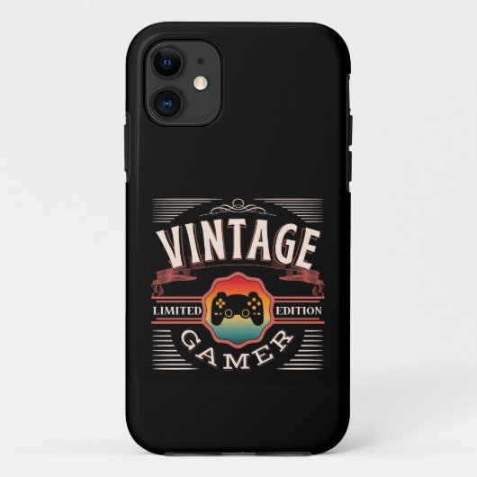 VINTAG GAMER-BEGRENZTE AUSGABE Case-Mate iPhone HÜLLE (Rückseite)
