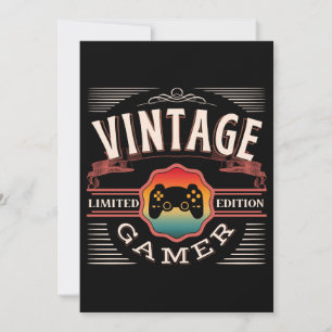 VINTAG GAMER-BEGRENZTE AUSGABE FEIERTAGSKARTE