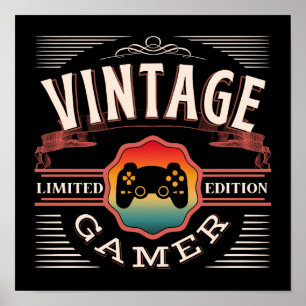 VINTAG GAMER-BEGRENZTE AUSGABE POSTER