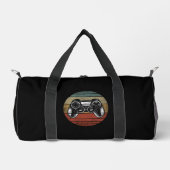 Vintag Gamer Schwarz und Weiß Duffle Bag (Vorderseite)