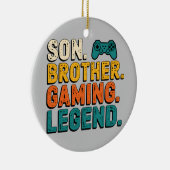 Vintag Gamer Son Brother Gaming Legend Boys Teens Keramik Ornament (Rechts)