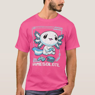 Vintag Gamesolotl Axolotl Fish Playing Video Gam T-Shirt