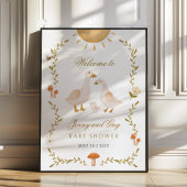 Vintag Gänse Baby Dusche Willkommenspender Poster