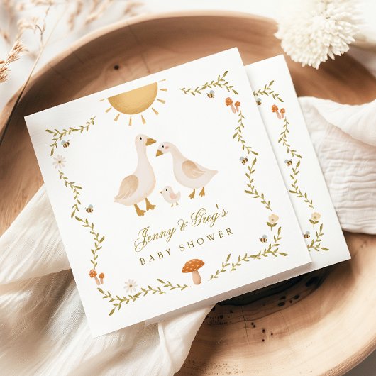 Vintag Gänsedusche Serviette