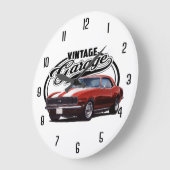 Vintag Garage Red Große Wanduhr (Winkel)
