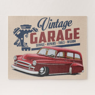 Vintag Garage Wagon Jigsaw Puzzle