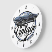 Vintag Garage Wandverkleidung Große Wanduhr (Winkel)