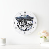 Vintag Garage Wandverkleidung Große Wanduhr (Zuhause)