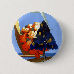 Vintag Garda Italy Europe Air Travel Button