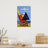 Vintag Garda Italy Europe Air Travel Poster (Küche)