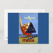 Vintag Garda Italy Europe Air Travel Postkarte (Vorne/Hinten)