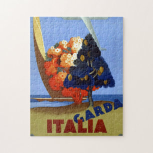 Vintag Garda Italy Europe Air Travel Puzzle