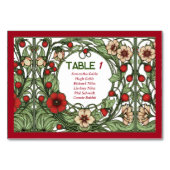 Vintag Garden Art Nouveau Sitzplan Tischnummer (Vorderseite)