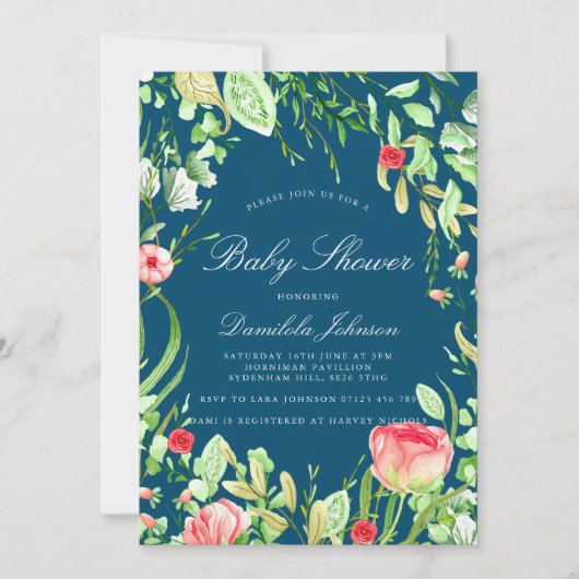 Vintag Garden Baby Dusche Einladung (Vorderseite)