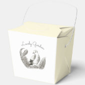 Vintag Garden Bird - einfarbige Blume Geschenkschachtel (Vorderseite)