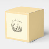 Vintag Garden Bird - einfarbige Blume Geschenkschachtel (Vorderseite)