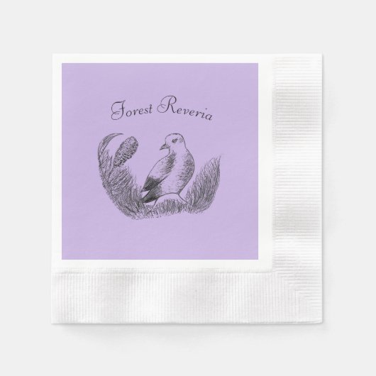 Vintag Garden Bird - Elegante Melodie Serviette (Vorderseite)