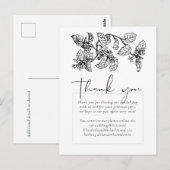 Vintag Garden Blätter Classic Budget Wedding Postkarte (Vorne/Hinten)