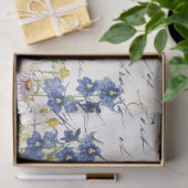 Vintag Garden Blume Gazebo Lady French Script Seidenpapier (Geschenk)