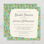 Vintag Garden Blumendusche Einladung (Vorne/Hinten)