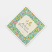 Vintag Garden Blumendusche Einladung Serviette (Ecke)