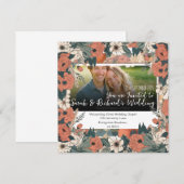 Vintag Garden Blumenplatz Einladung Hochzeit (Vorne/Hinten)