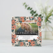 Vintag Garden Blumenplatz Einladung Hochzeit (Stehend Vorderseite)