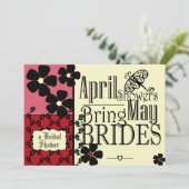 Vintag Garden Brautparty Einladung (Stehend Vorderseite)