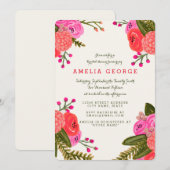 Vintag Garden Brautparty Einladung (Vorne/Hinten)