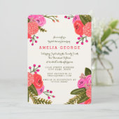 Vintag Garden Brautparty Einladung (Stehend Vorderseite)
