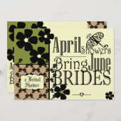 Vintag Garden Brautparty Einladung (Vorne/Hinten)