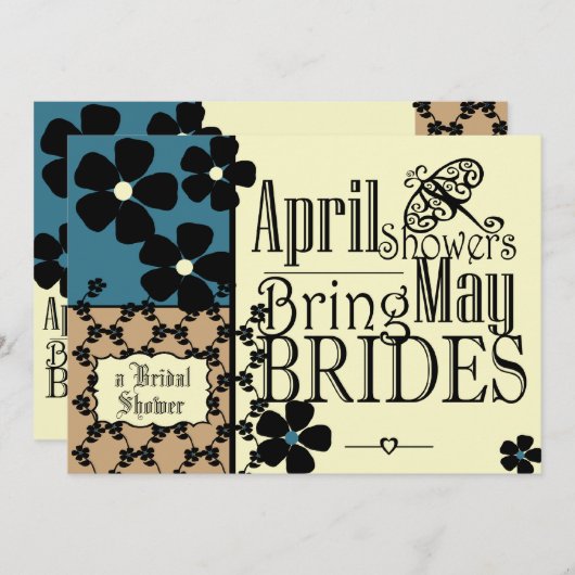 Vintag Garden Brautparty Einladung (Vorne/Hinten)