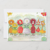 Vintag Garden Fairy Little Lasse Elsa Beskow Mitteilungskarte (Vorderseite)