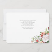 Vintag Garden Floral Foto Jahrestag Einladung (Rückseite)