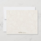 Vintag Garden Floral Personalisiert Flat Mitteilun Mitteilungskarte (Rückseite)