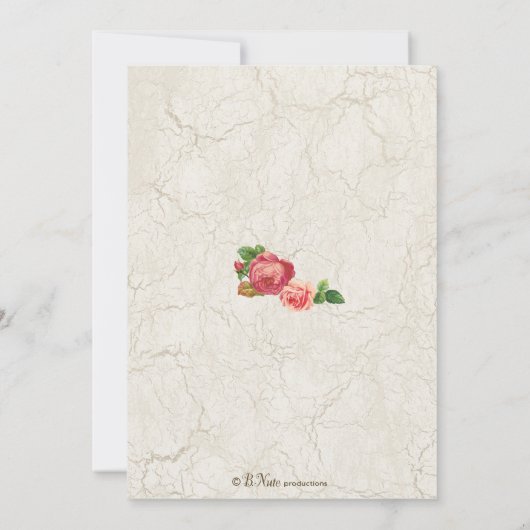 Vintag Garden Geburtstagsparty Einladung (Rückseite)