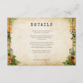 Vintag Garden Greenery Stilvoll Begleitkarte