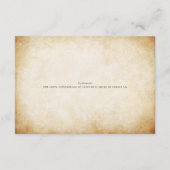 Vintag Garden Greenery Stilvoll Begleitkarte (Rückseite)