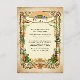 Vintag Garden Greenery Stilvoll Begleitkarte