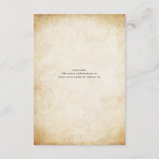 Vintag Garden Greenery Stilvoll Begleitkarte (Rückseite)